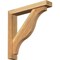 Ekena Millwork Funston Block Rough Sawn Bracket w/ Offset Brace, Western Red Cedar, 4"W x 22"D x 22"H BKT0402X22X22FST05RWR - alternate 1